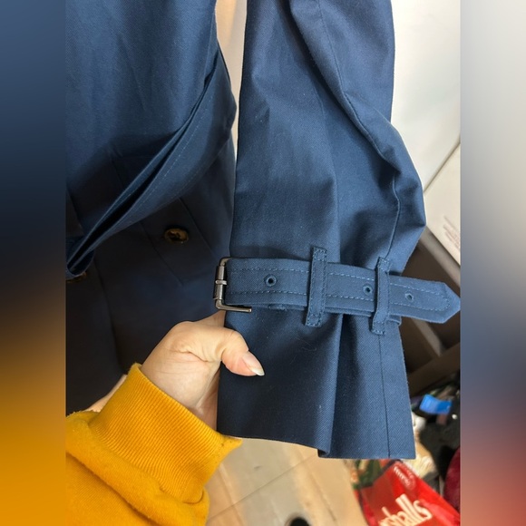 Coach Navy Blue Double Breasted Trench Coat - Picture 6 of 7